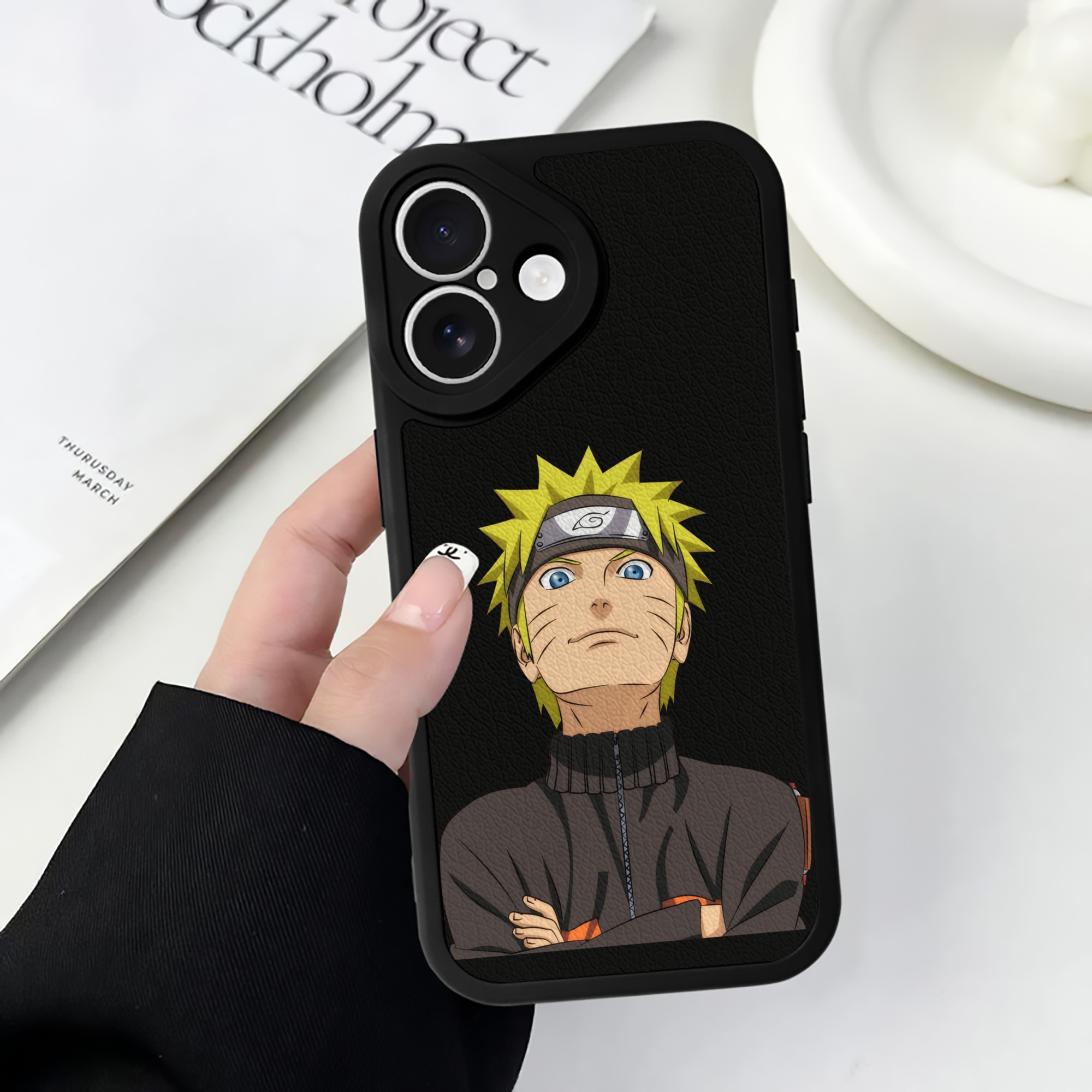 （画像用） NARUTO -ナルト- うずまき ナルト Uzumaki Naruto 【iPhone 16シリーズ対応】シリコンスマホケース（レザー調） 材質：シリコン